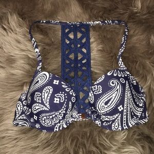 ❗️Bundle 3 Sale ❗️Navy Lace Back Bikini Top